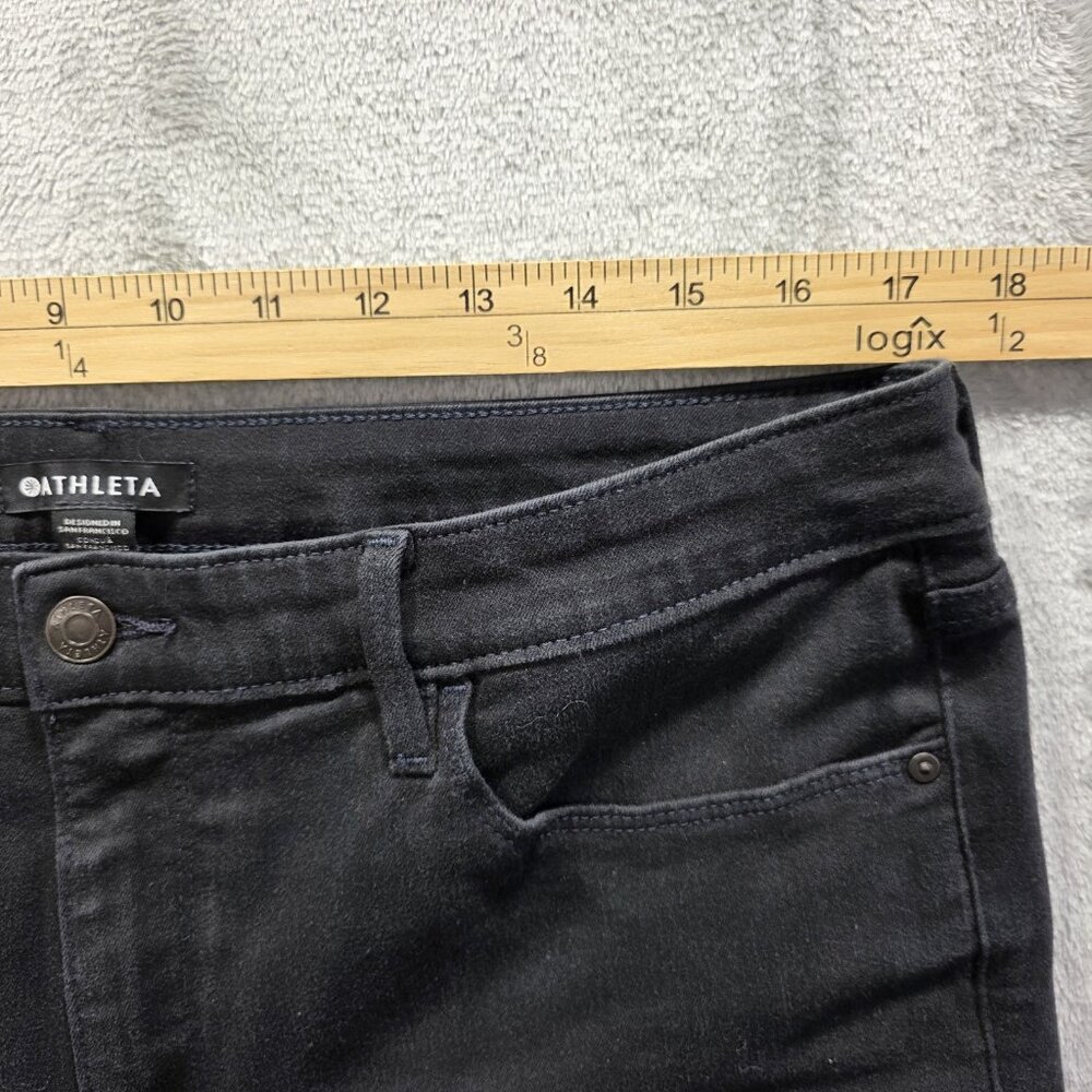 Athleta Jeans Womens 16 Straight Leg Ankle Black Sculptek Denim - Picture 8 of 11